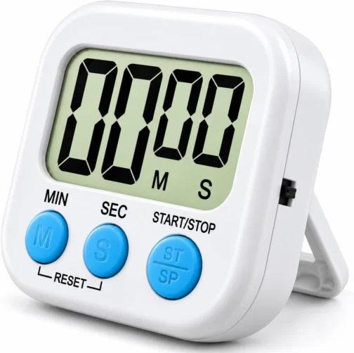 Timer Digital de Cozinha com Ímã – Cronômetro Programável com Alarme Sonoro e Display Grande – Cores Sortidas - Imagem 2