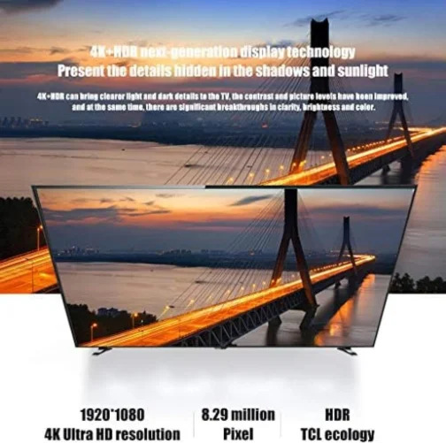 TV Ultra HD 4K+HDR De 32 Polegadas, Smart TV, WIFI, HDMI, USB, Alto-falante Frontal Independente, Controle De Voz, Borda Estreita De Metal, Adequado Para Hotel, Quarto,Tela Perfeita Ultra Nítida D - Imagem 7