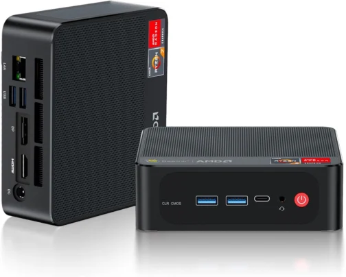 Beelink SER5 MAX Mini PC, AMD Ryzen 7 6800U (8 núcleos/16 threads, até 4,7 GHz), 32 GB LPDDR5, SSD NVMe de 1 TB, mini desktop com suporte a 4K@60Hz, Wi-Fi 6, Bluetooth 5.2, DP 1.4, HDMI, Tipo- C, PC - Imagem 2
