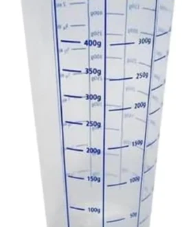 Copo Medidor de Plástico Transparente Graduado com Marcações de Volume até 570ml Utensílio de Cozinha para Líquidos e Ingredientes Ideal Para Mediçoes e Receitas