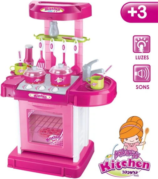 Cozinha Infantil Brinquedo C/Som e Luz Princess Replay Kids - Imagem 3