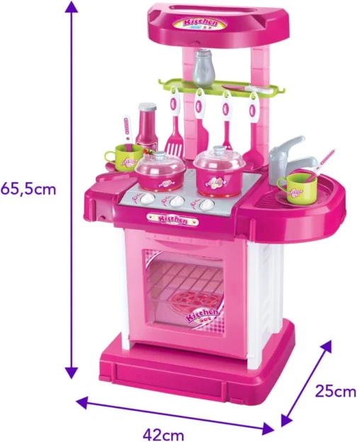 Cozinha Infantil Brinquedo C/Som e Luz Princess Replay Kids - Imagem 5