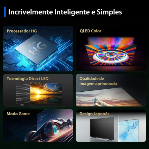 Toshiba Smart TV QLED FHD 50" Polegadas 50V45SS com Processador HG Inteligência Toshiba AI e Áudio Potente multicanal - Imagem 3
