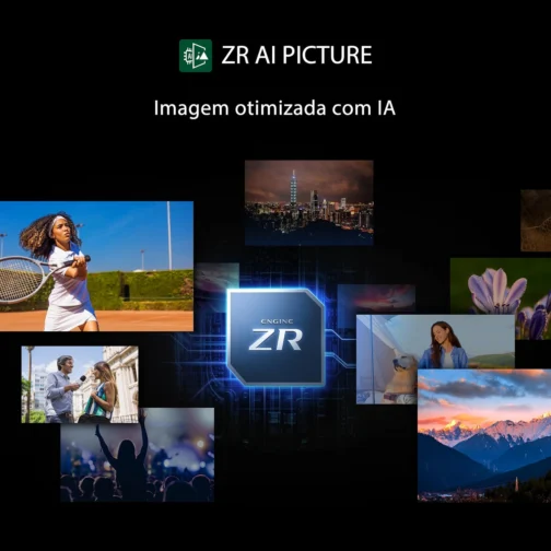 Toshiba Smart TV QLED 4K 75 polegadas M450RS com Processador de AI ZR Dolby Vision Atmos Som Aprimorado por AI Modo Game - Imagem 8