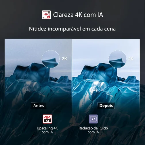 Toshiba Smart TV QLED 4K 75 polegadas M450RS com Processador de AI ZR Dolby Vision Atmos Som Aprimorado por AI Modo Game - Imagem 9