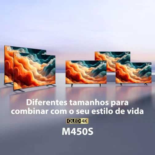 Toshiba Smart TV QLED 4K 75 polegadas M450RS com Processador de AI ZR Dolby Vision Atmos Som Aprimorado por AI Modo Game - Imagem 12