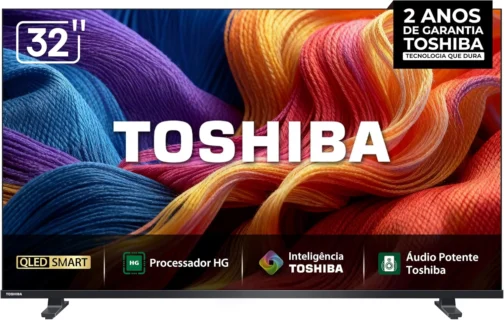 Toshiba Smart TV QLED HD 32" Polegadas 32V45SS com Processador HG Inteligência Toshiba AI e Áudio Potente multicanal - Imagem 2
