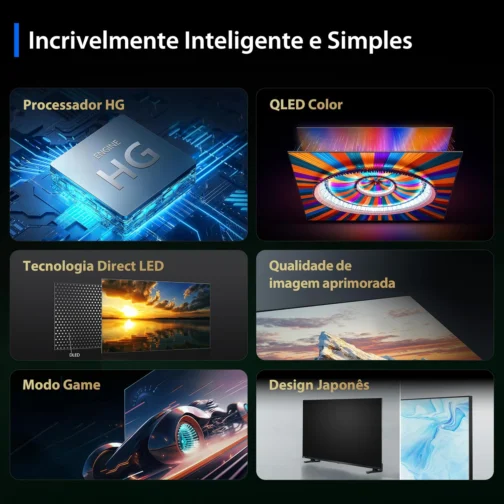 Toshiba Smart TV QLED HD 32" Polegadas 32V45SS com Processador HG Inteligência Toshiba AI e Áudio Potente multicanal - Imagem 3