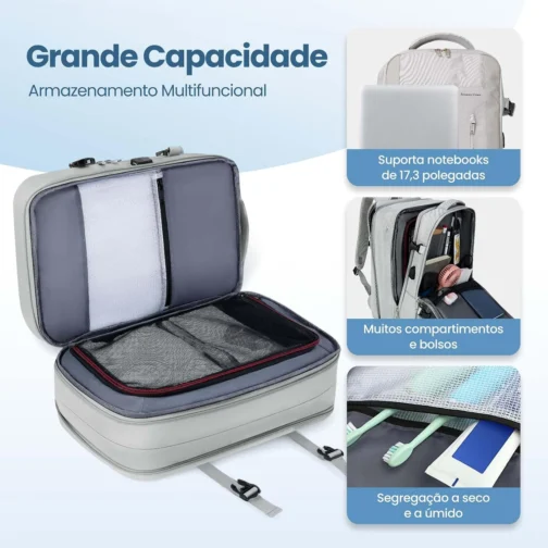 Romantic Crown Mochila Masculina de Viagem para Notebook - Imagem 4
