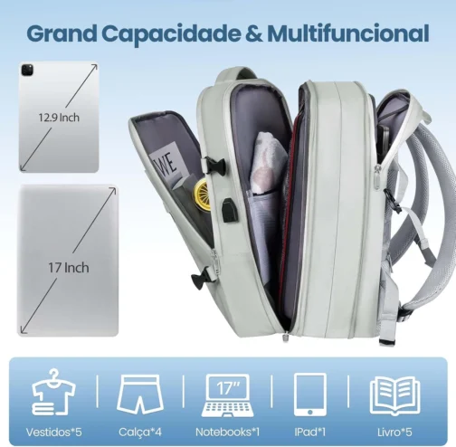 Romantic Crown Mochila Masculina de Viagem para Notebook - Imagem 7