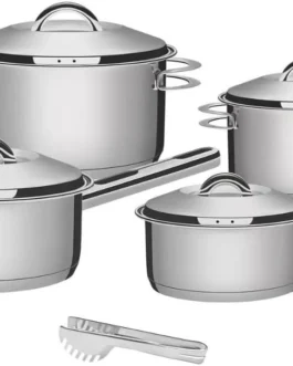 Jogo de Panelas Tramontina Aço Inox Solar 4 peças + Pegador de massa