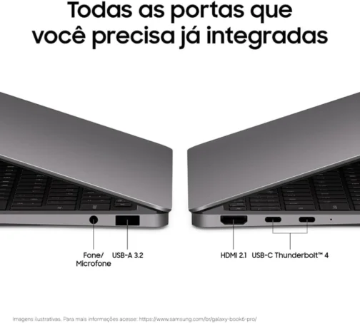 Notebook Samsung Galaxy Book6 Pro 14" AMOLED Copilot+ PC, Windows 11 Home, Ultra X7, 32GB, 1TB SSD, Arc B390, 1.24 kg - Imagem 3