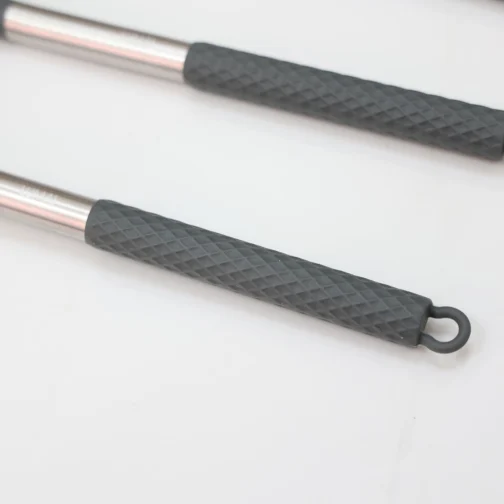 LUMAI Kit Utensílios de Cozinha Inox e Silicone 8 Peças com Suporte - Cinza - Imagem 9