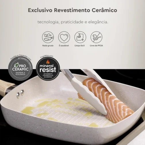 Brinox, Jogo de Panelas 7 peças Smart Plus Areia indução Brinox - Imagem 4