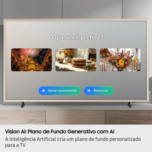 'Samsung Vision AI TV43" The Frame 4K LS03F 2025, Tela Matte antirreflexo, Molduras customizáveis, Modo Arte, Suporte de parede incluso, One Connect, Dolby Atmos®, 7 Anos de Atualização - Imagem 5