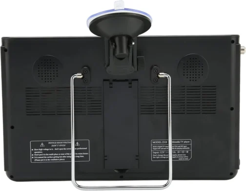TV portátil de 10 polegadas, TV digital ATSC recarregável com VGA, AV, HDMI, ranhura para cartão USB/SD, MMC, sintonizador digital, ventosa e carregador de carro de 12 V e controlo remoto - Imagem 7