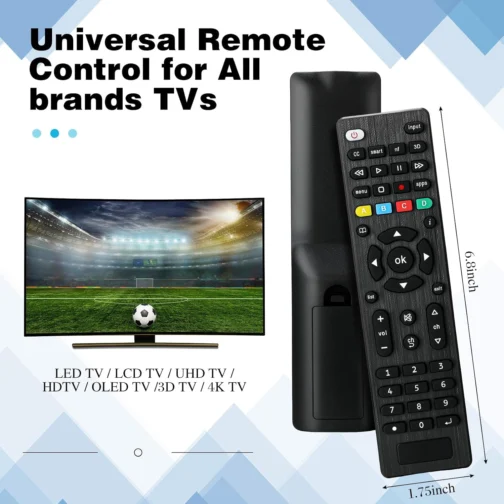 Pacote com 50 controles remotos de TV de substituição universal compatível com todas as Smart TV LED LCD HDTV série 3D para motel hotel casa de repouso (normal) - Imagem 2