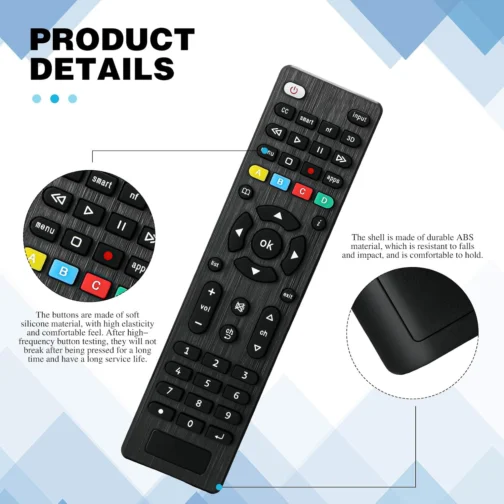 Pacote com 50 controles remotos de TV de substituição universal compatível com todas as Smart TV LED LCD HDTV série 3D para motel hotel casa de repouso (normal) - Imagem 5