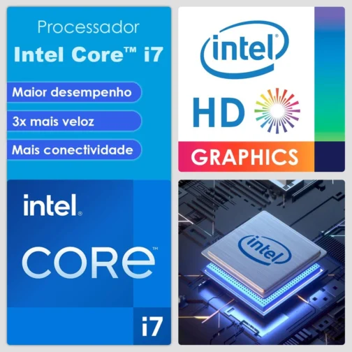 Computador Slim Completo Intel Core i7 16GB SSD 1TB Monitor 19" 4 Núcleos Super Turbo Pc Hdmi Teclado e Mouse Strong Tech - Imagem 5
