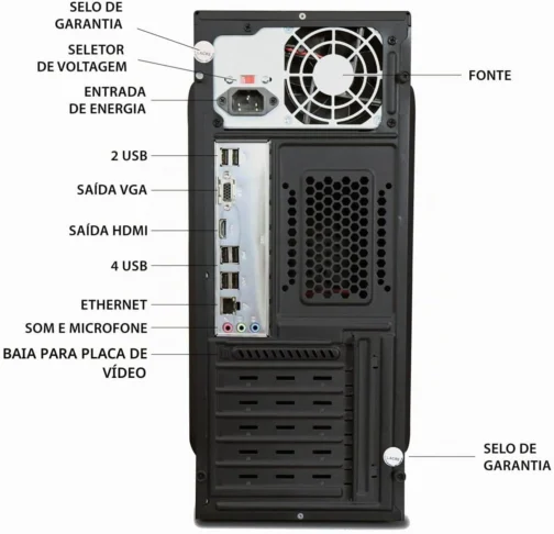 Computador Intel Core i5 16GB HD 500GB 4 Núcleos Super Turbo Pc Hdmi Strong Tech - Imagem 4