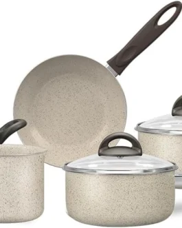 Brinox – Jogo de Panelas 5 Peças Ceramic Life Suprema – Vanilla