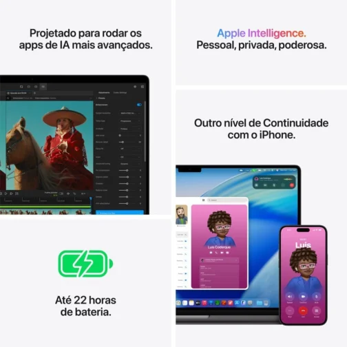 Apple 2026 MacBook Pro (de 16 polegadas, Apple M5 Max chip with 18-core CPU and 40-core GPU, 48GB Memória unificada, 2 TB) - Prateado - Imagem 5