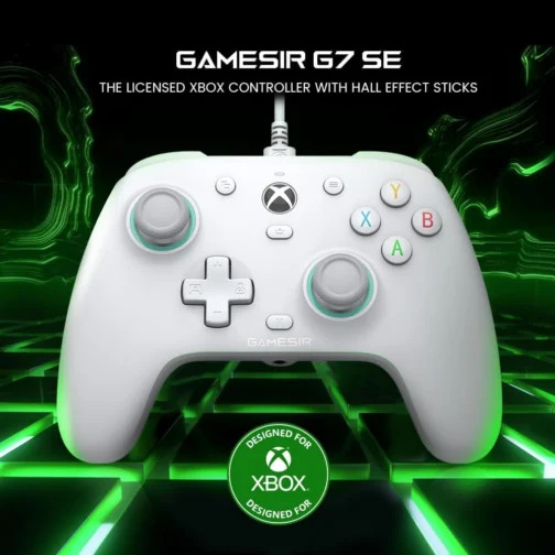 GameSir G7 SE Controle com Fio para PC, Xbox One, Xbox Series X|S, Gamepad para Jogos Plug and Play com Joysticks Hall/Gatilho Hall, Conector de Audio de 3,5 mm - Imagem 2