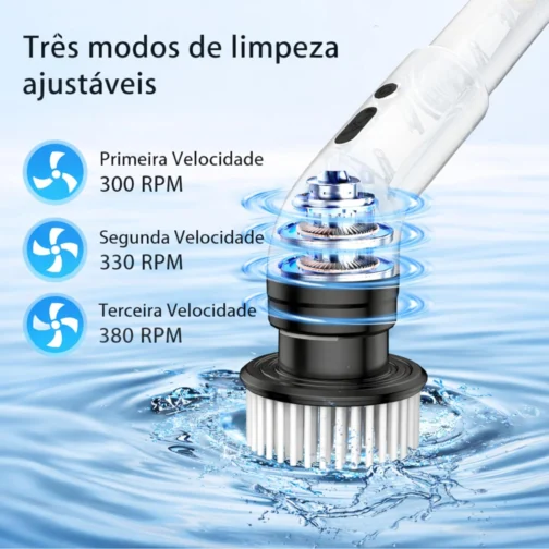 Esfregão Elétrico Giratório Sem Fio Recarregável 9 em 1 Multiuso - Imagem 6