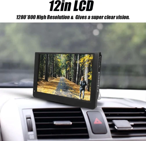 PUSOKEI TV de tela plana pequena, TV LED digital ATSC portátil de 12 polegadas, USB, suporte para cartão SD, entrada HDMI, reprodução de 1080p e ATV/UHF/VHF, inclui controle remoto, suporte e - Imagem 4