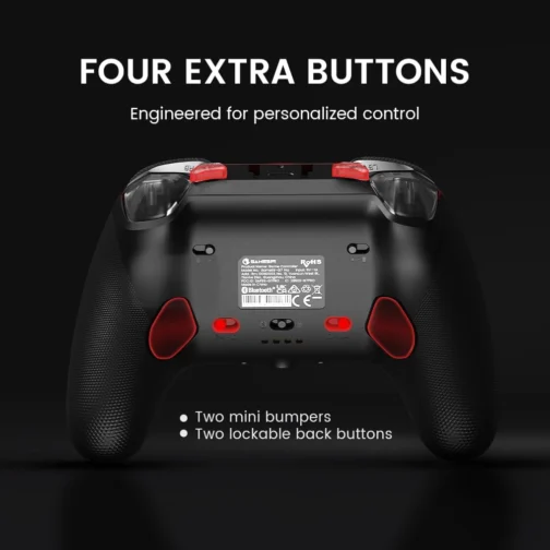 GameSir G7 Pro Controle Gamer Tri-Mode para Xbox, PC e Android Sem Fio 2.4G/Bluetooth e Com Fio Joystick Hall Effect + TMR 1000Hz Polling Rate Botões Macro Giroscópio Vibração 4 Motores Anti-Drift Controle Profissional - Shadow Ember - Imagem 8