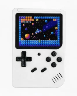 Vídeo Game Portátil Retro com Tela Colorida Console Compacto com Jogos Integrados Infantil e Adulto (Branco)