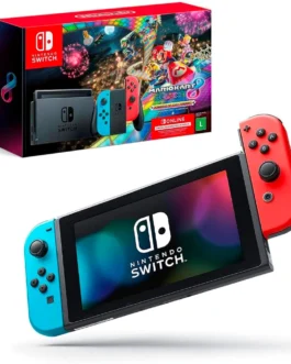 Nintendo, Videogame, Nintendo Switch Mario Kart 8 Deluxe, Console Portátil e Doméstico, Azul Neon e Vermelho Neon
