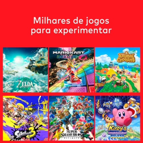 Nintendo, Videogame, Nintendo Switch Mario Kart 8 Deluxe, Console Portátil e Doméstico, Azul Neon e Vermelho Neon - Imagem 7