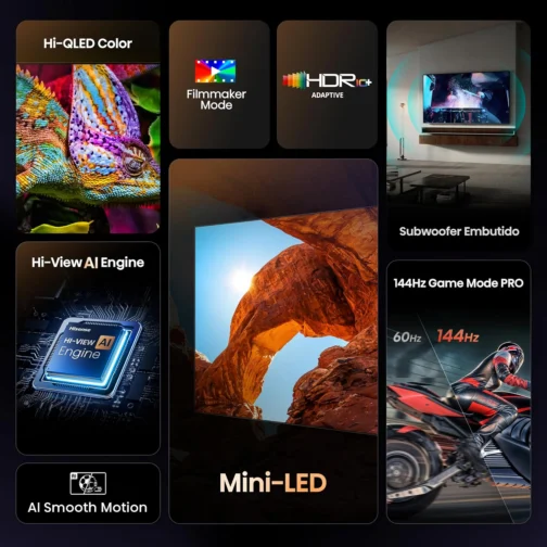 Hisense Smart TV 4K 65" Polegadas 65U7QG Mini LED - Imagem 2