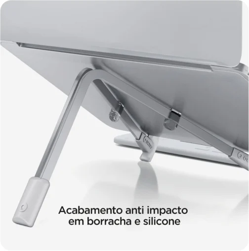 Suporte para Notebook OCTOO LiteStand Note, Dobrável, Portátil e Pronto para Usar, Compatível com Notebooks de até 15,6" - Ice Silver - Imagem 6