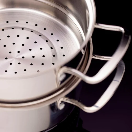 Jogo de Panelas Brinox Aço Inoxidável Fundo Triplo 5 Peças Jasmin com Indução - Imagem 8