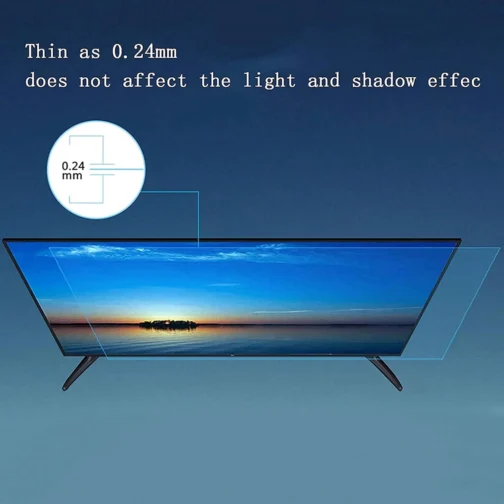 Protetor de TV antirreflexo para protetor de tela de TV de 50 a 75 polegadas, reduz reflexos, filtro de luz azul e aplicação sem bolhas, 50 pol. 1095 x 616 mm - Imagem 3