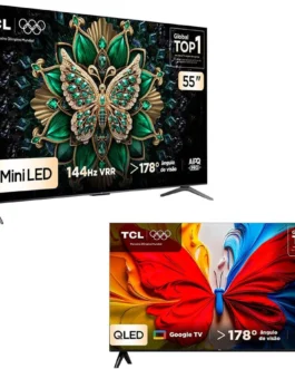 Combo Smart TV TCL 55 QD-Mini LED 4K C6K WiFi 144Hz 55C6K e Smart TV TCL 32 QLED FHD S5K WiFi 32S5K