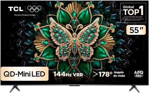 Combo Smart TV TCL 55 QD-Mini LED 4K C6K WiFi 144Hz 55C6K e Smart TV TCL 32 QLED FHD S5K WiFi 32S5K - Imagem 2