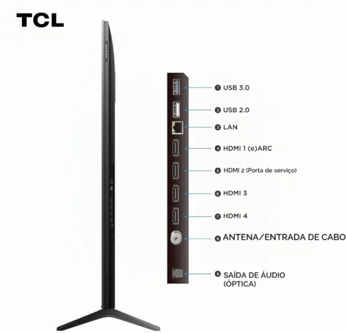 Combo Smart TV TCL 55 QD-Mini LED 4K C6K WiFi 144Hz 55C6K e Smart TV TCL 32 QLED FHD S5K WiFi 32S5K - Imagem 10
