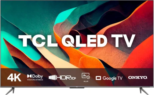 TCL QLED TV 55” C635 4K UHD Google TV, 120Hz-DLG, DOLBY VISION+ATMOS, Onkyo, com Wifi dual band e Bluetooth integrados, Comando de voz à distância, Google Assistant e design sem bordas - Imagem 2