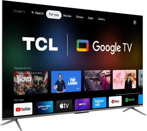 TCL QLED TV 55” C635 4K UHD Google TV, 120Hz-DLG, DOLBY VISION+ATMOS, Onkyo, com Wifi dual band e Bluetooth integrados, Comando de voz à distância, Google Assistant e design sem bordas - Imagem 3