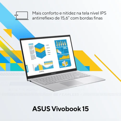 Notebook ASUS Vivobook 15, Intel Core 5, 8 GB, 512 GB SSD, W11 Home, 15.6'' FHD, Cool Silver - X1504MA-BQ244W - Imagem 6