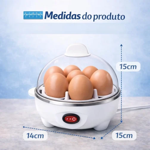 Cozedor Elétrico de Ovos 110 V - Panela a Vapor para Cozimento Rápido e Saudável (Branco) - Imagem 6