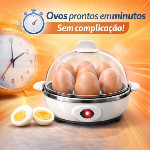Cozedor Elétrico de Ovos 110 V - Panela a Vapor para Cozimento Rápido e Saudável (Branco) - Imagem 8