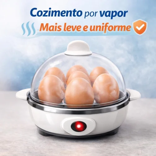 Cozedor Elétrico de Ovos 110 V - Panela a Vapor para Cozimento Rápido e Saudável (Branco) - Imagem 9
