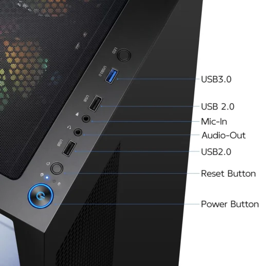 PC para jogos pré-construído, AMD Ryzen 7 5700X, GeForce RTX 5060 Desktop - Imagem 3