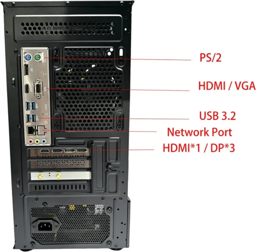 PC para jogos pré-construído, AMD Ryzen 7 5700X, GeForce RTX 5060 Desktop - Imagem 4