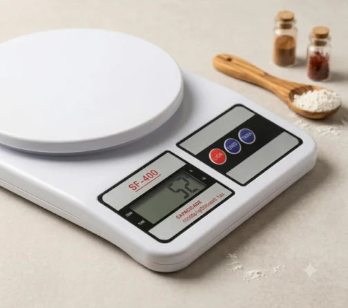 Balança de Cozinha Digital Branca para Alimentos Portátil Resistente a Água Com Base Antiderrapante e Visor de Alta Definição Pesagem de 5g até 10kg Fit Premium - Imagem 4