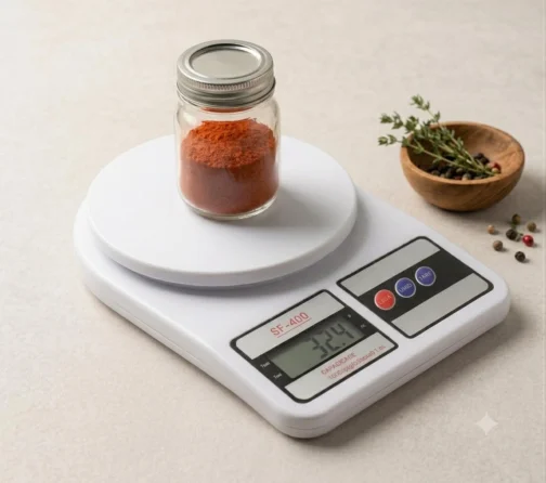 Balança de Cozinha Digital Branca para Alimentos Portátil Resistente a Água Com Base Antiderrapante e Visor de Alta Definição Pesagem de 5g até 10kg Fit Premium - Imagem 5